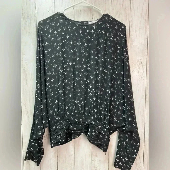 Redemption 100% silk blouse size12 black/special occasion - Picture 2 of 12